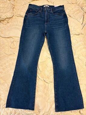 LOFT Dark Blue Kick Crop Jeans